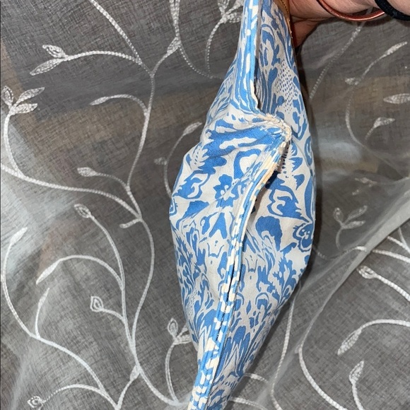 Blue and Tan Patterned Women's Bag - Picture 4 of 7